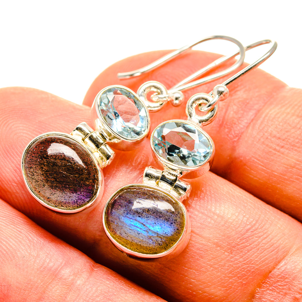 Labradorite Earrings handcrafted by Anasilvercos - EARR416071