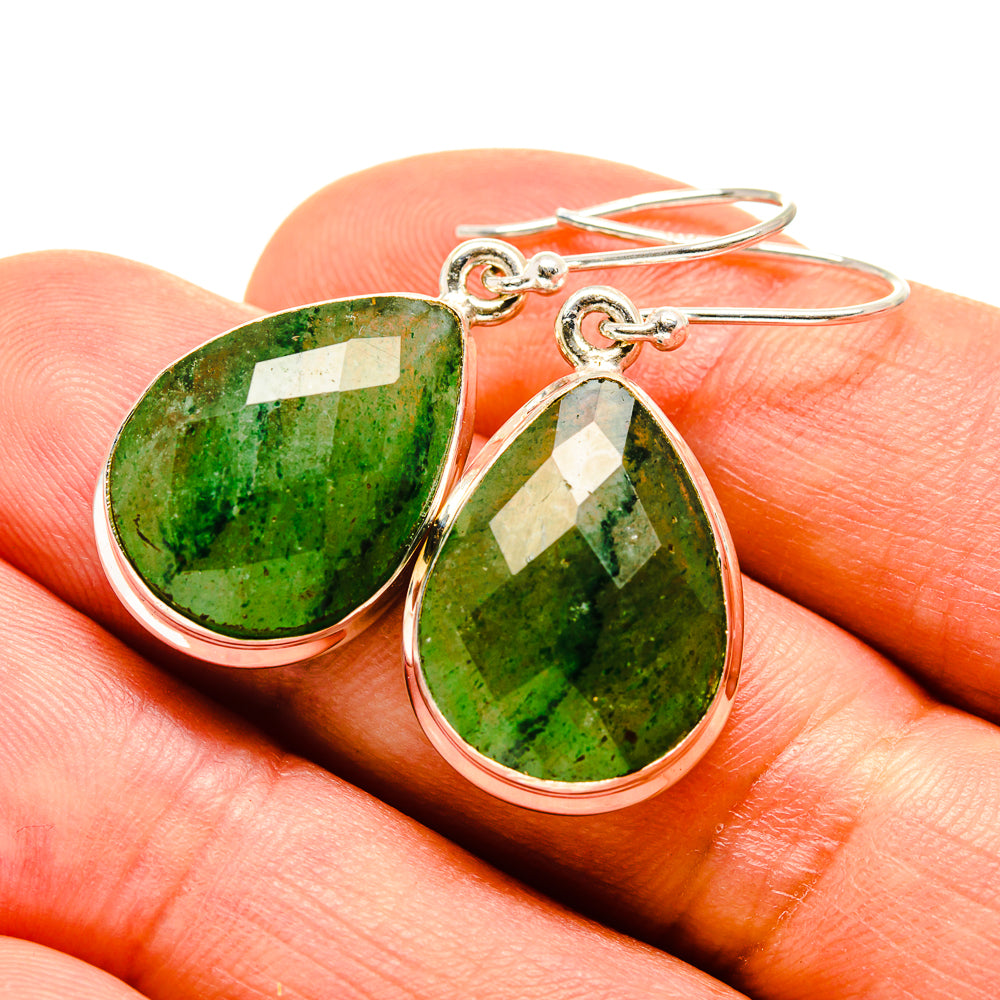 Green Aventurine Earrings handcrafted by Anasilvercos - EARR416072