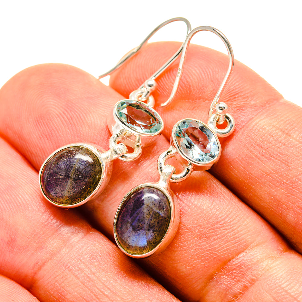 Labradorite Earrings handcrafted by Anasilvercos - EARR416073