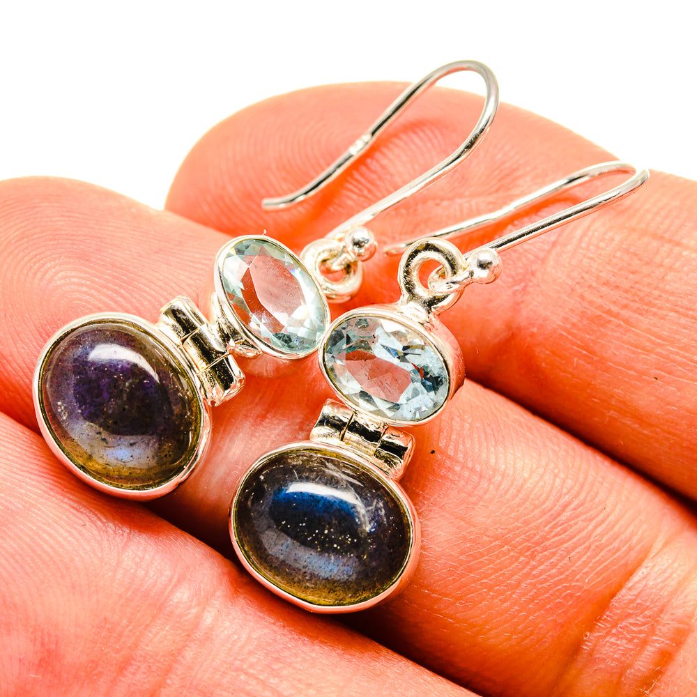 Labradorite Earrings handcrafted by Anasilvercos - EARR416080