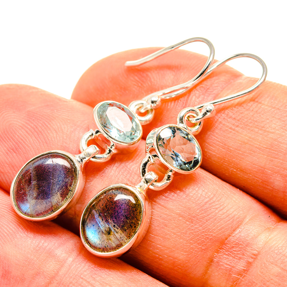 Labradorite Earrings handcrafted by Anasilvercos - EARR416088