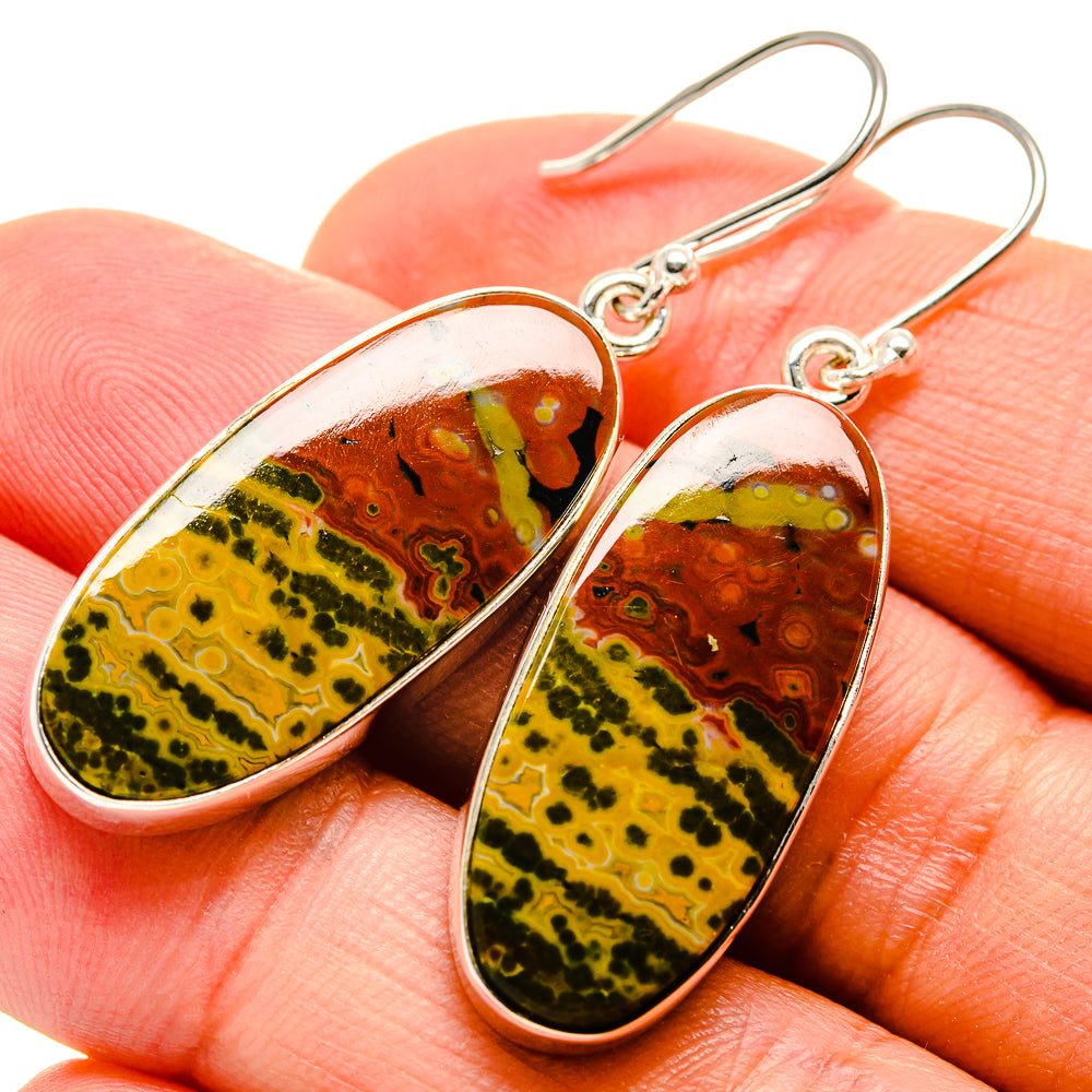 Ocean Jasper Earrings handcrafted by Anasilvercos - EARR416099