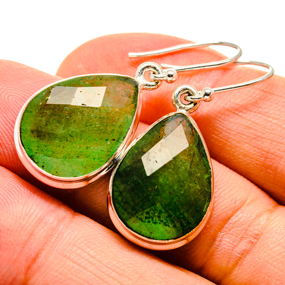 Green Aventurine Earrings handcrafted by Anasilvercos - EARR416102