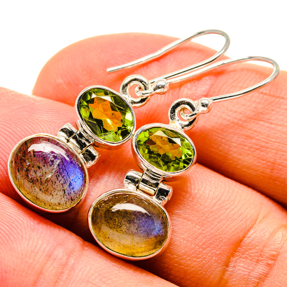 Labradorite Earrings handcrafted by Anasilvercos - EARR416106