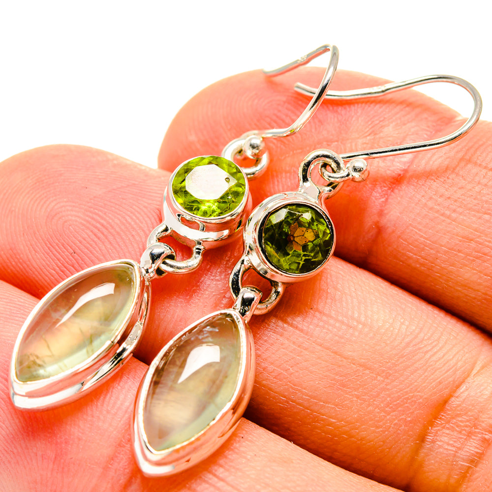 Prehnite Earrings handcrafted by Anasilvercos - EARR416113