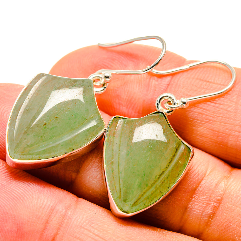 Prehnite Earrings handcrafted by Anasilvercos - EARR416115