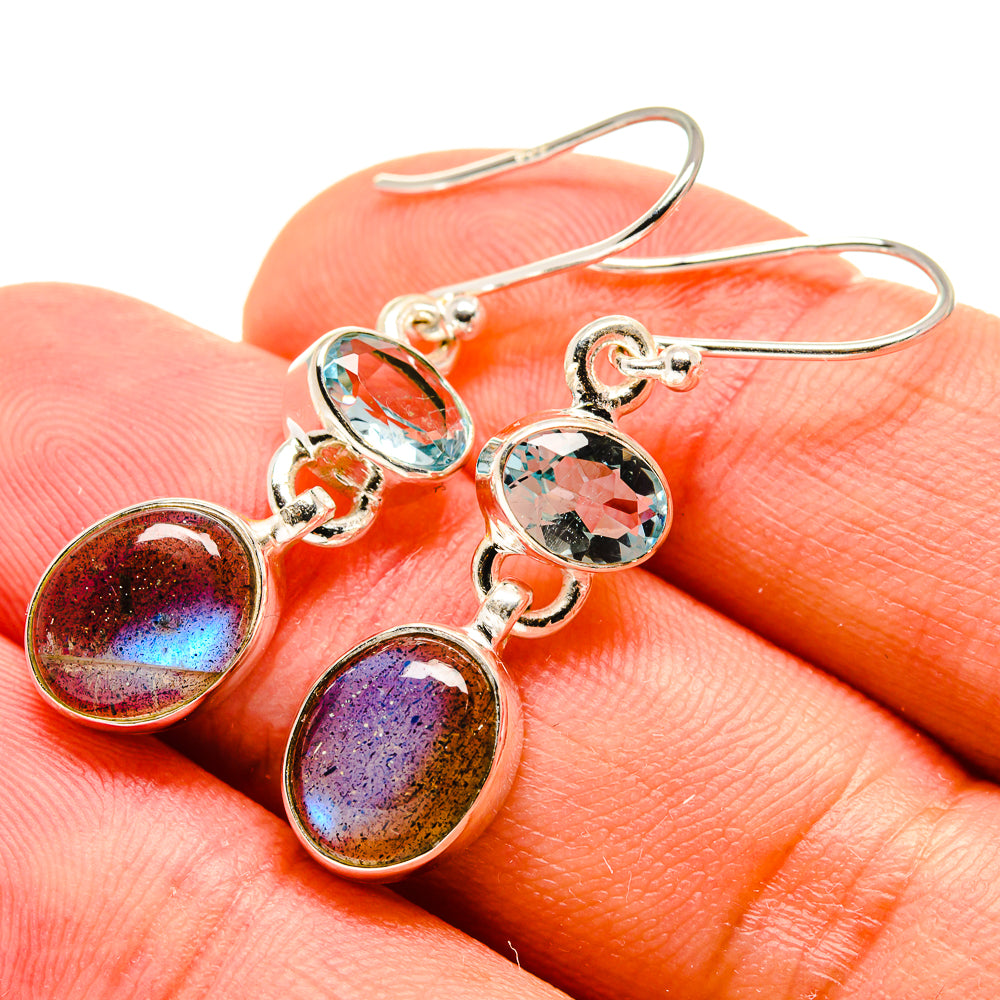 Labradorite Earrings handcrafted by Anasilvercos - EARR416116
