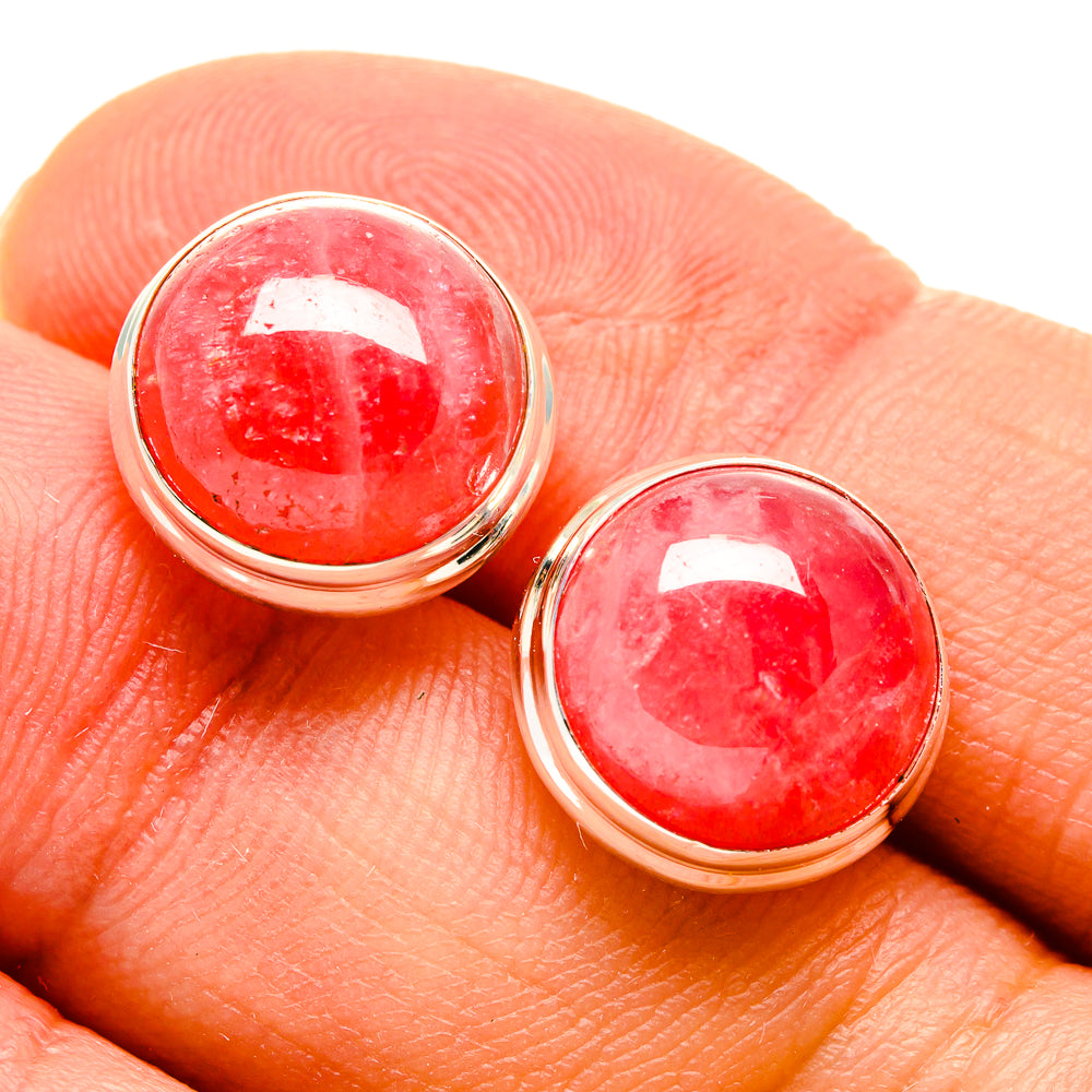 Rhodochrosite Earrings handcrafted by Anasilvercos - EARR416118
