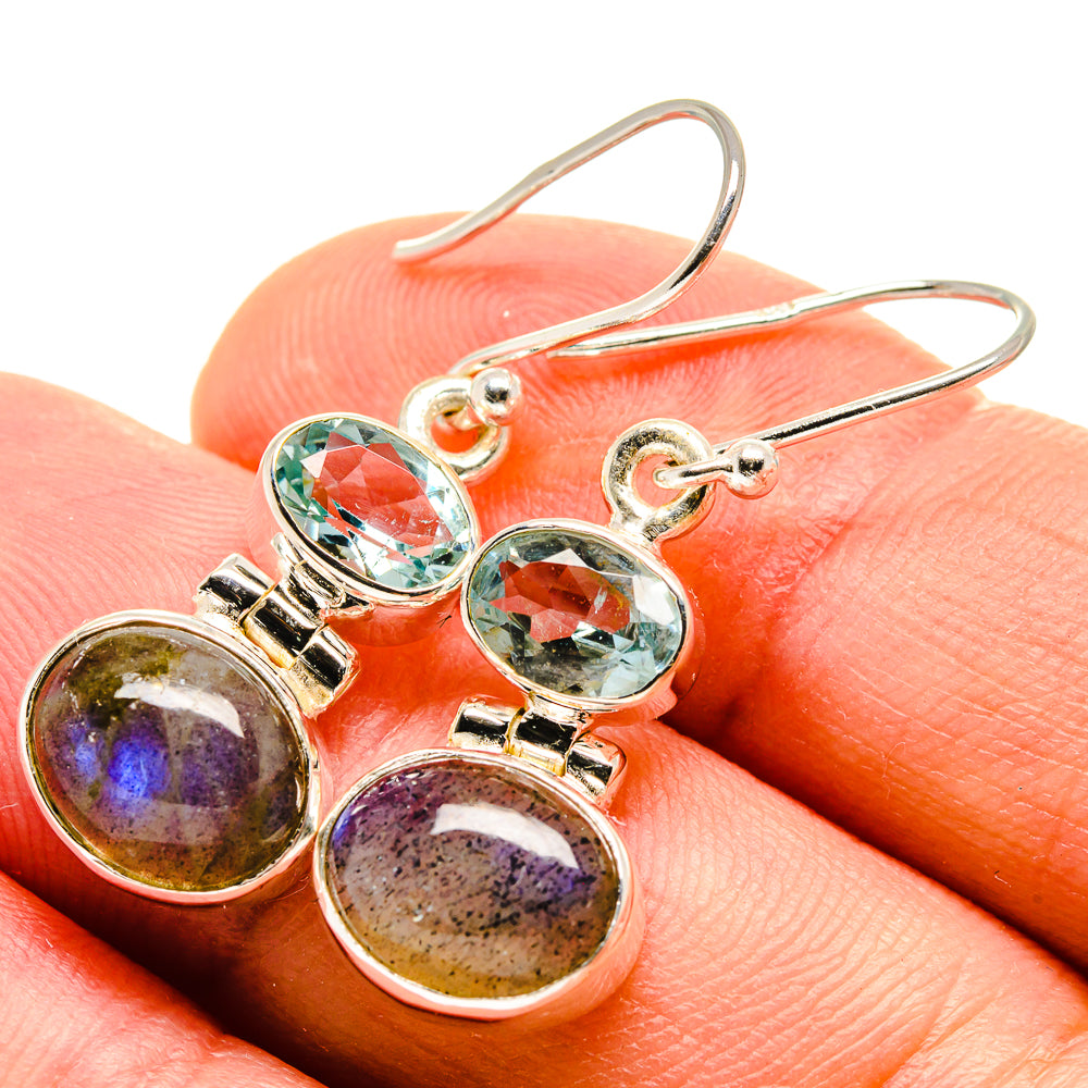 Labradorite Earrings handcrafted by Anasilvercos - EARR416123