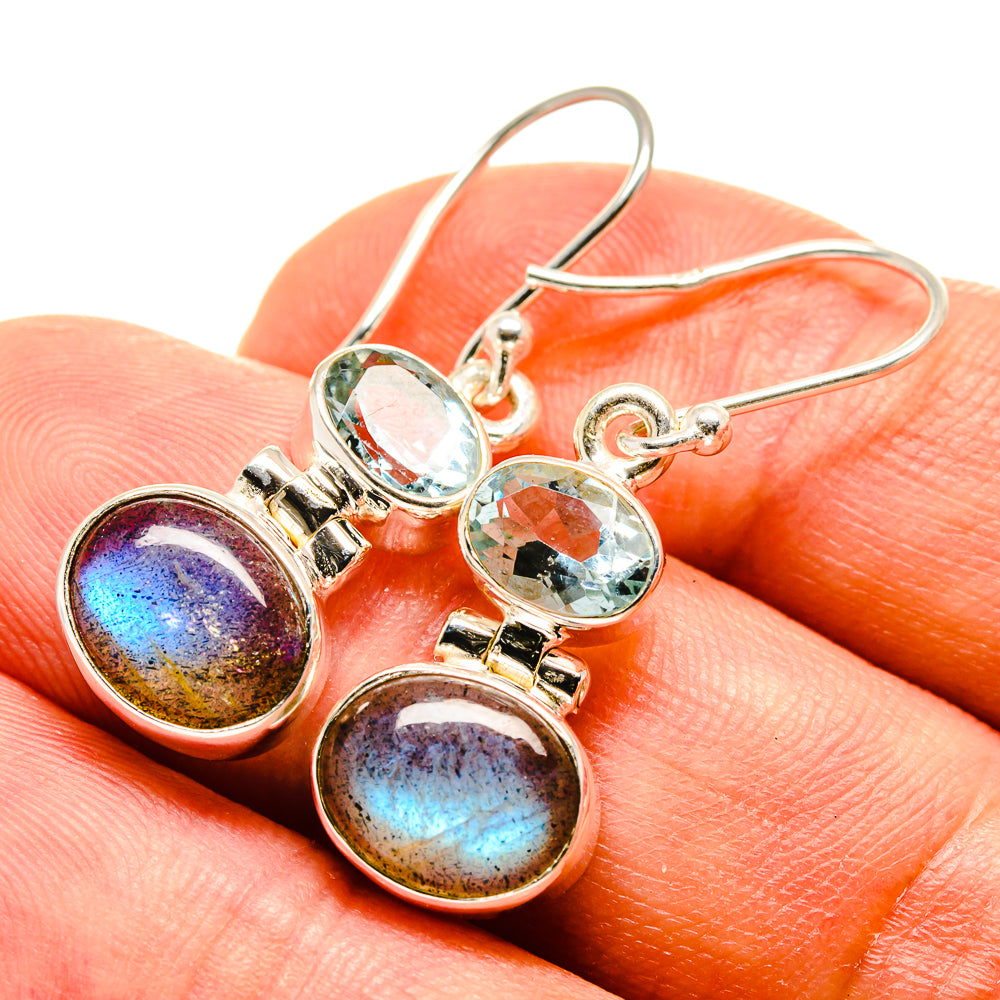 Labradorite Earrings handcrafted by Anasilvercos - EARR416144