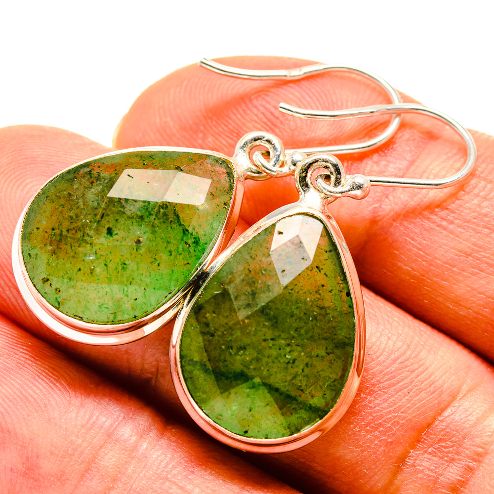 Green Aventurine Earrings handcrafted by Anasilvercos - EARR416145