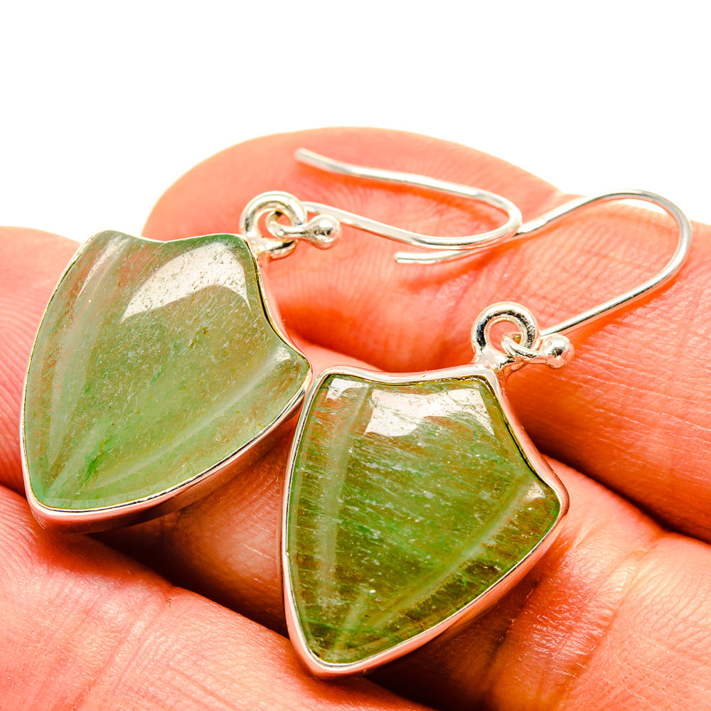 Green Aventurine Earrings handcrafted by Anasilvercos - EARR416153