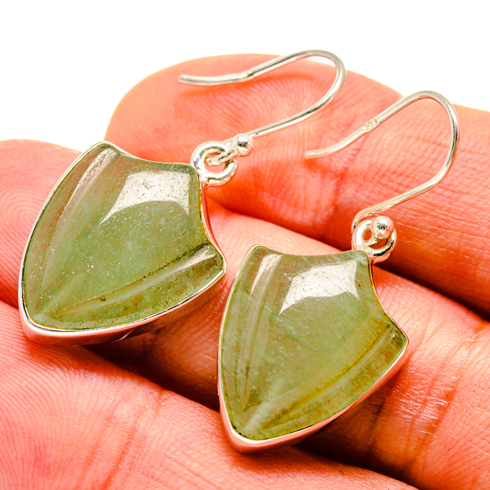 Prehnite Earrings handcrafted by Anasilvercos - EARR416168