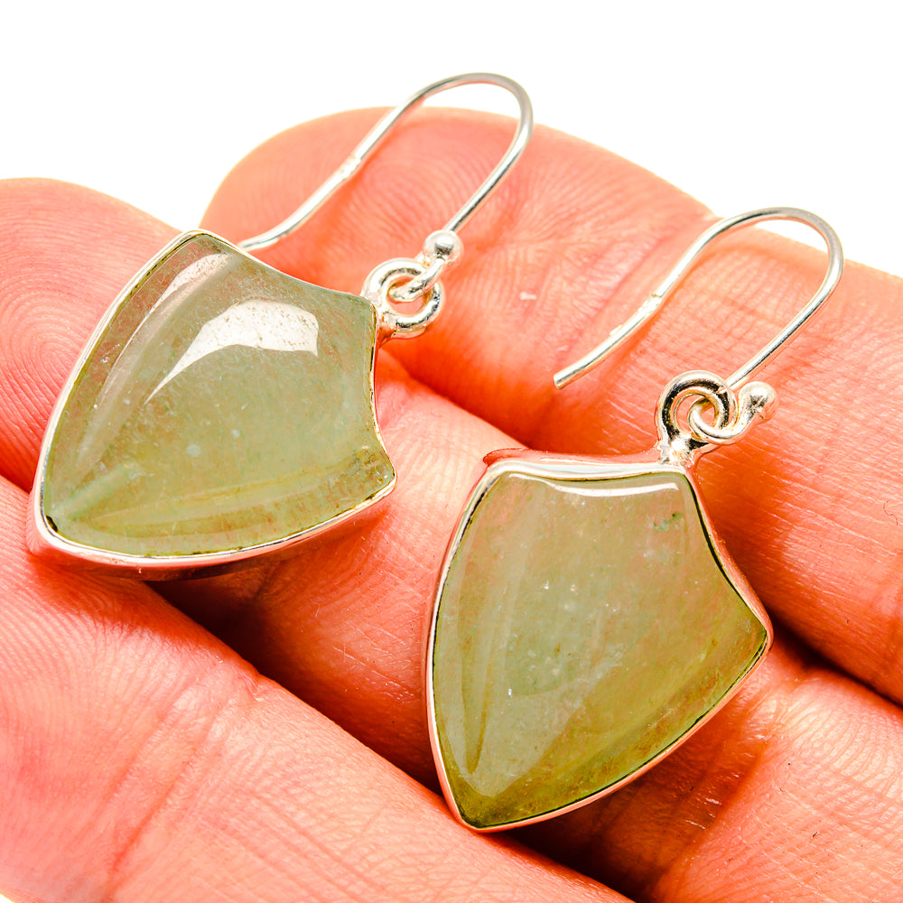 Prehnite Earrings handcrafted by Anasilvercos - EARR416173