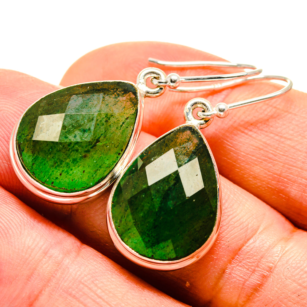 Green Aventurine Earrings handcrafted by Anasilvercos - EARR416175