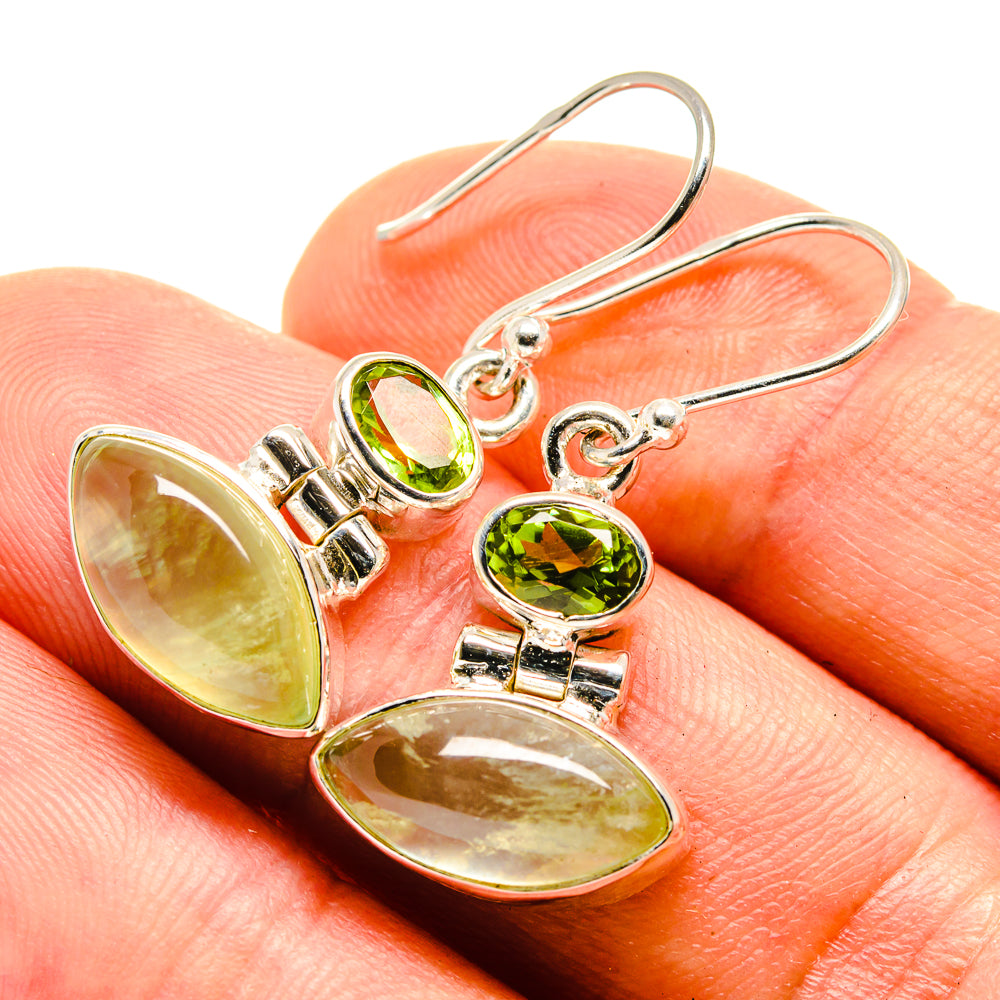 Prehnite Earrings handcrafted by Anasilvercos - EARR416182
