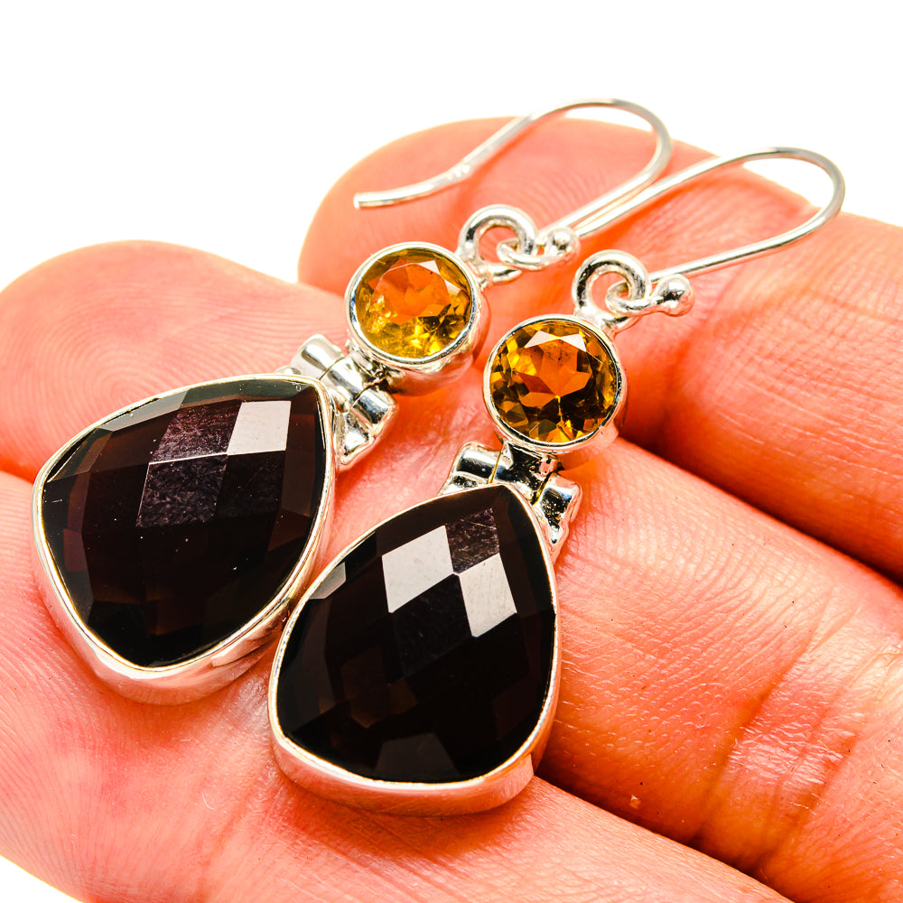 Smoky Quartz Earrings handcrafted by Anasilvercos - EARR416184