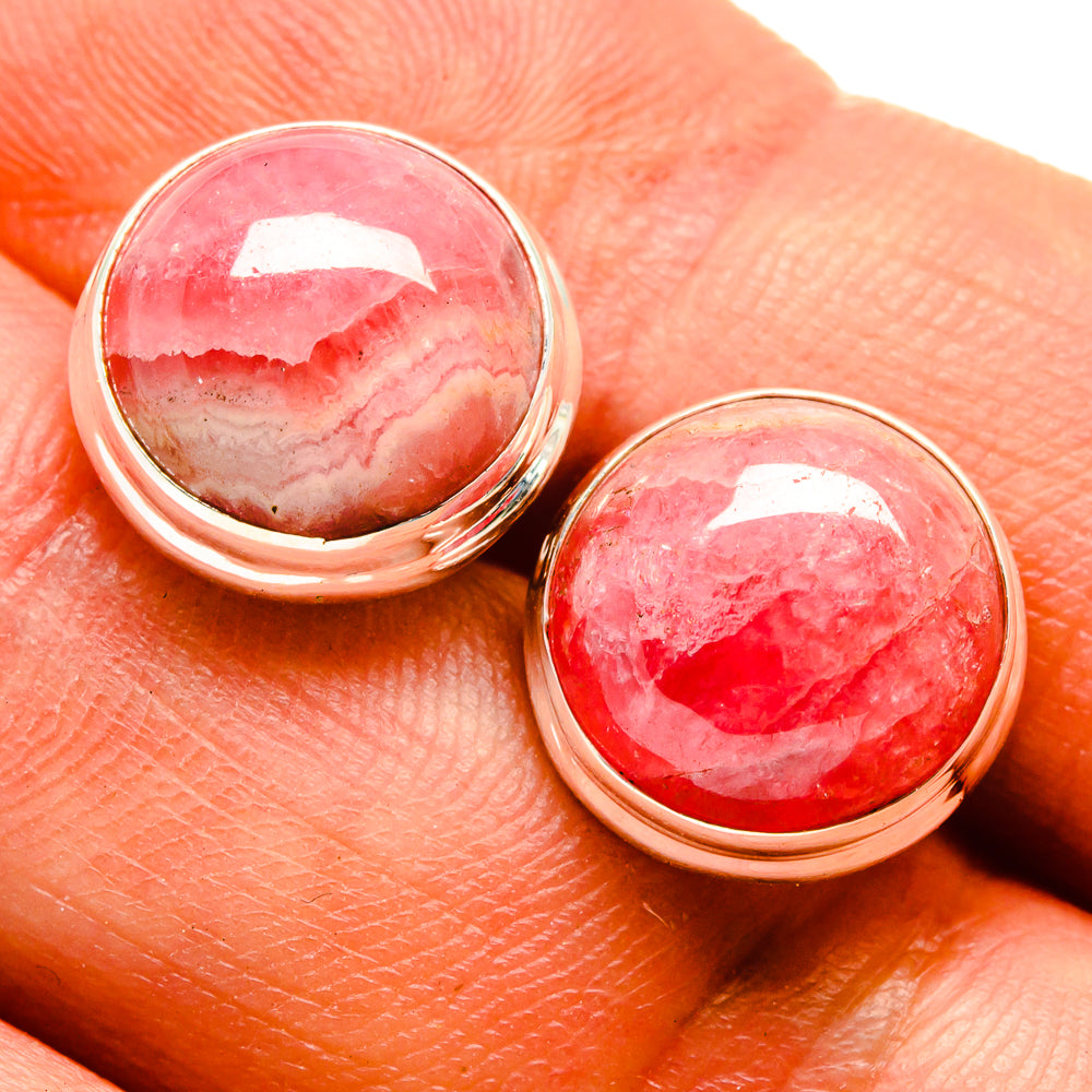 Rhodochrosite Earrings handcrafted by Anasilvercos - EARR416200