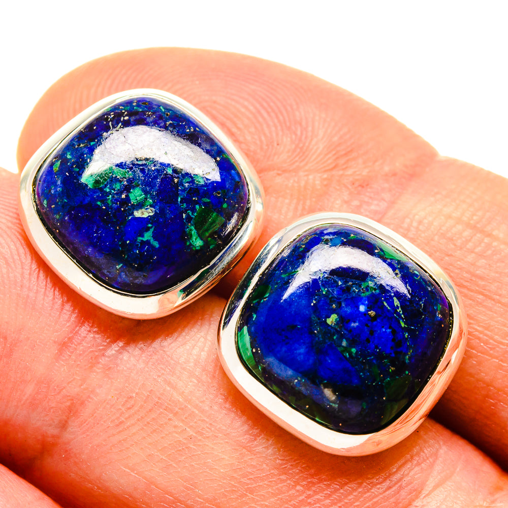 Malachite In Chrysocolla Earrings handcrafted by Anasilvercos - EARR416203