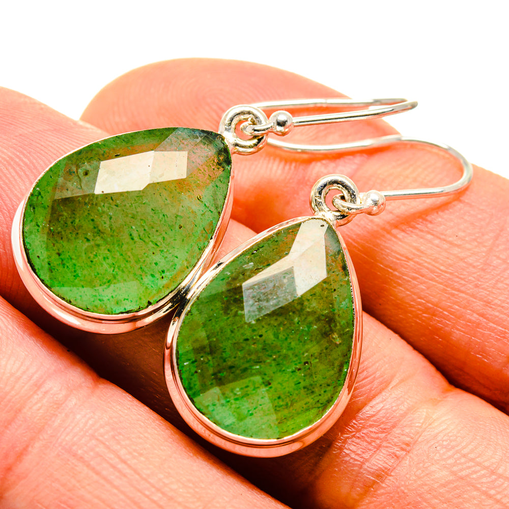 Green Aventurine Earrings handcrafted by Anasilvercos - EARR416204