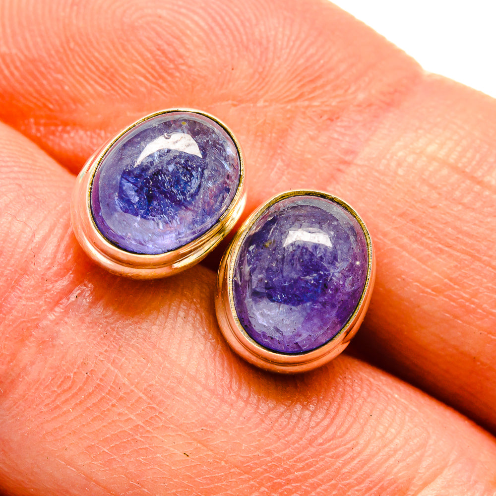 Tanzanite Earrings handcrafted by Anasilvercos - EARR416215