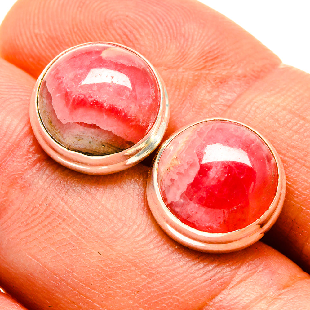 Rhodochrosite Earrings handcrafted by Anasilvercos - EARR416216