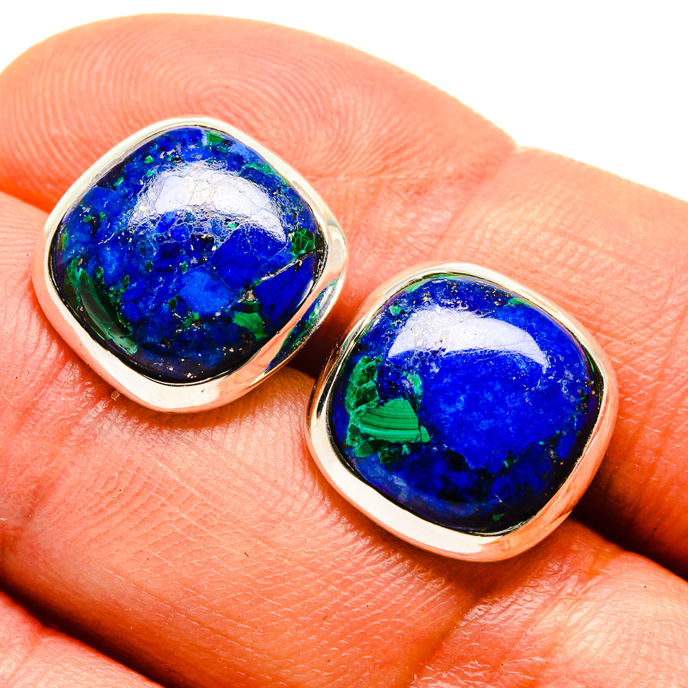 Azurite Earrings handcrafted by Anasilvercos - EARR416218