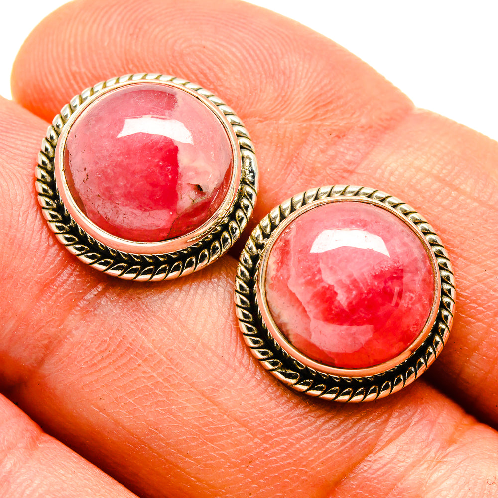 Rhodochrosite Earrings handcrafted by Anasilvercos - EARR416219