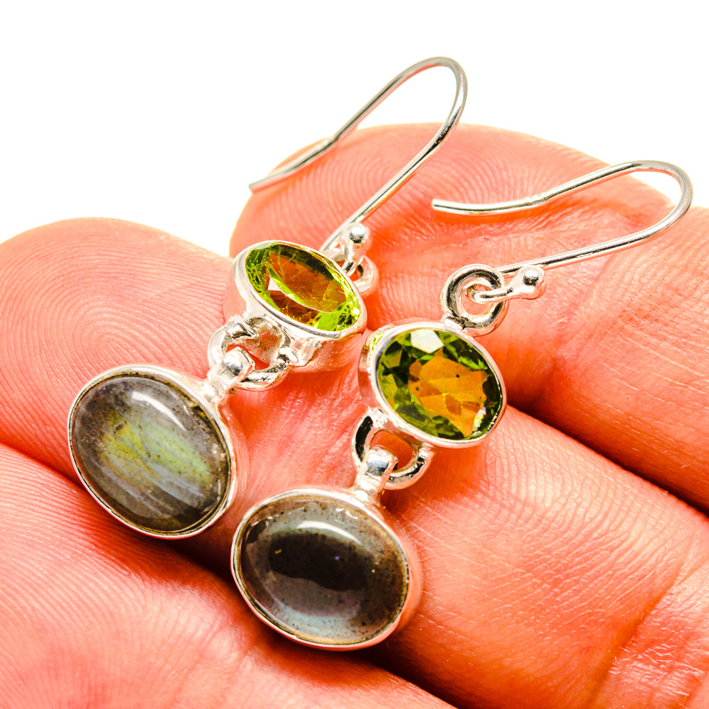 Labradorite Earrings handcrafted by Anasilvercos - EARR416225