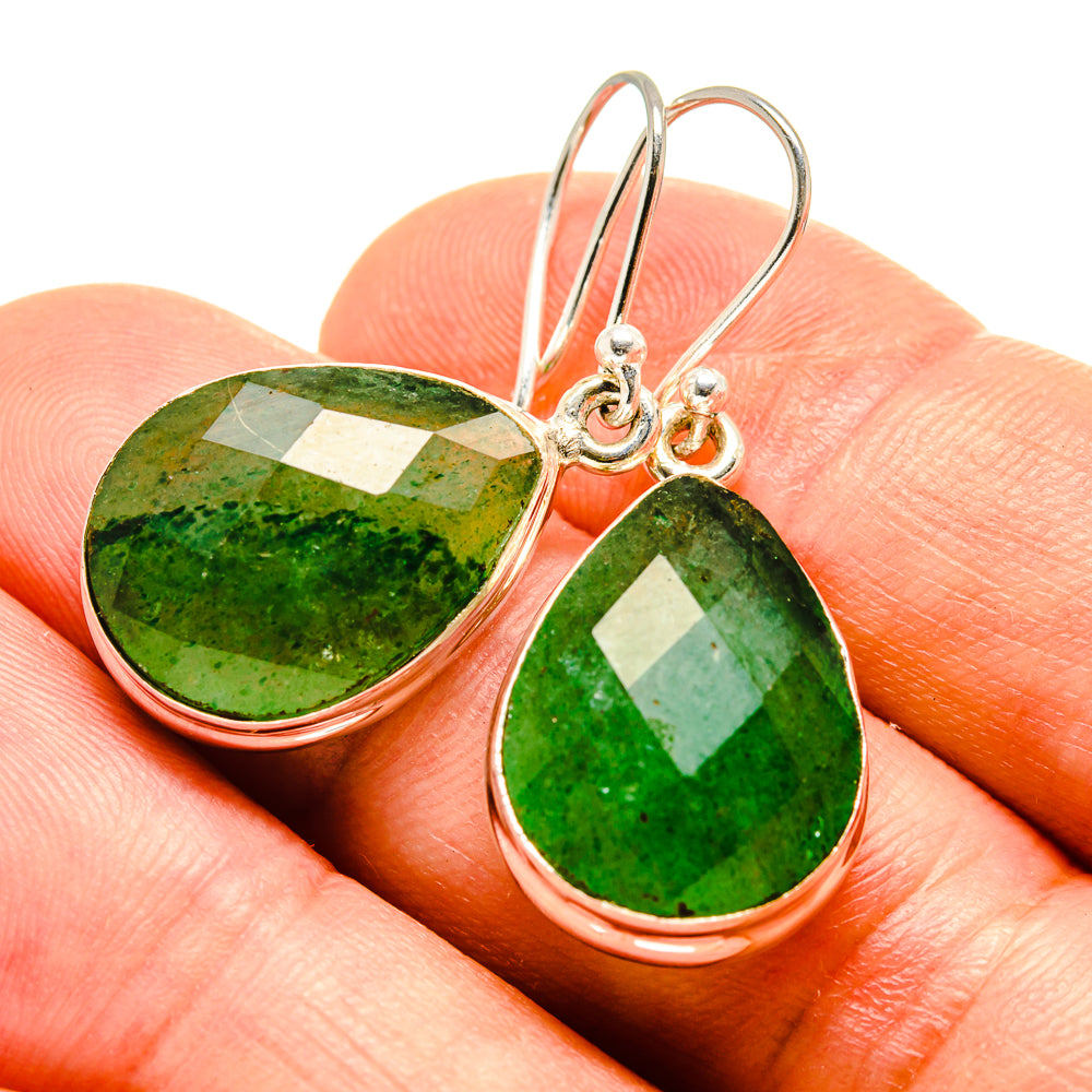Green Aventurine Earrings handcrafted by Anasilvercos - EARR416235