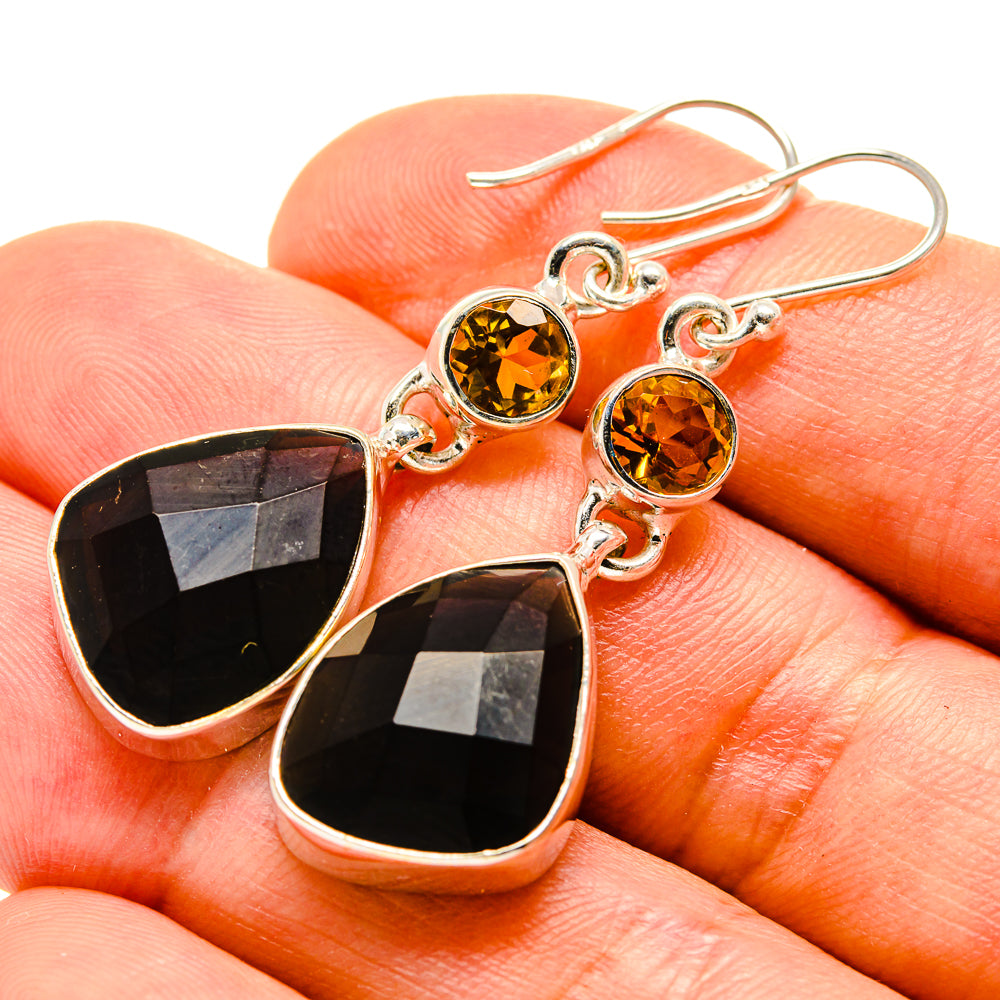Smoky Quartz Earrings handcrafted by Anasilvercos - EARR416244
