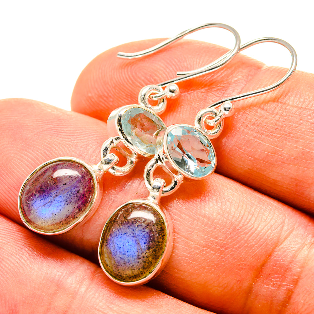 Labradorite Earrings handcrafted by Anasilvercos - EARR416252
