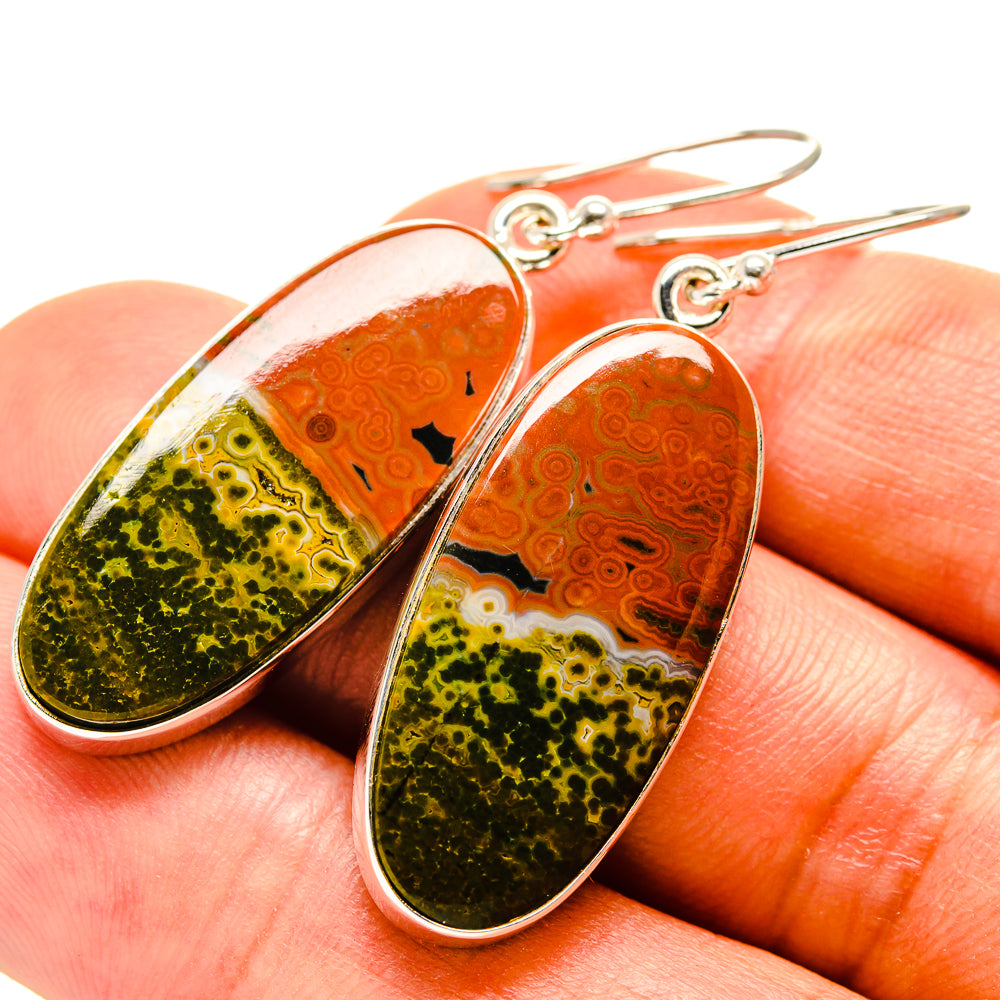 Ocean Jasper Earrings handcrafted by Anasilvercos - EARR416253
