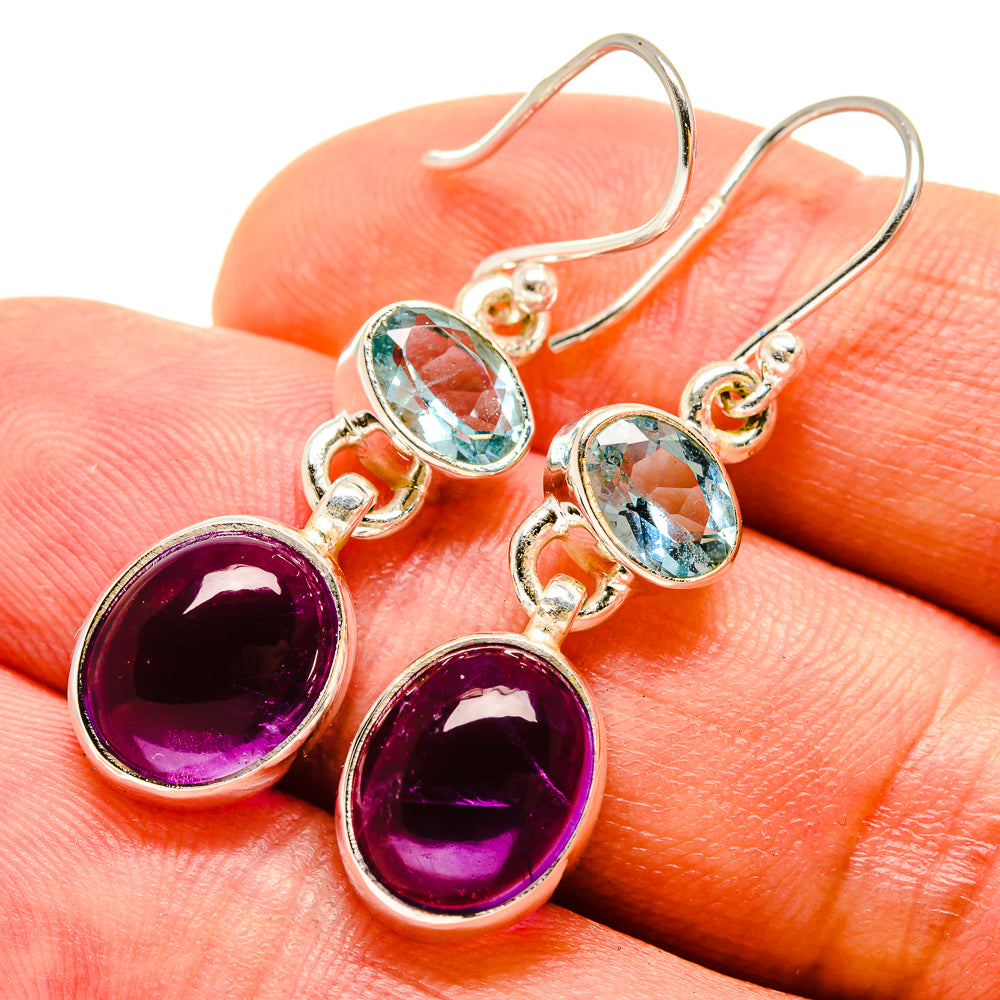Amethyst Earrings handcrafted by Anasilvercos - EARR416260