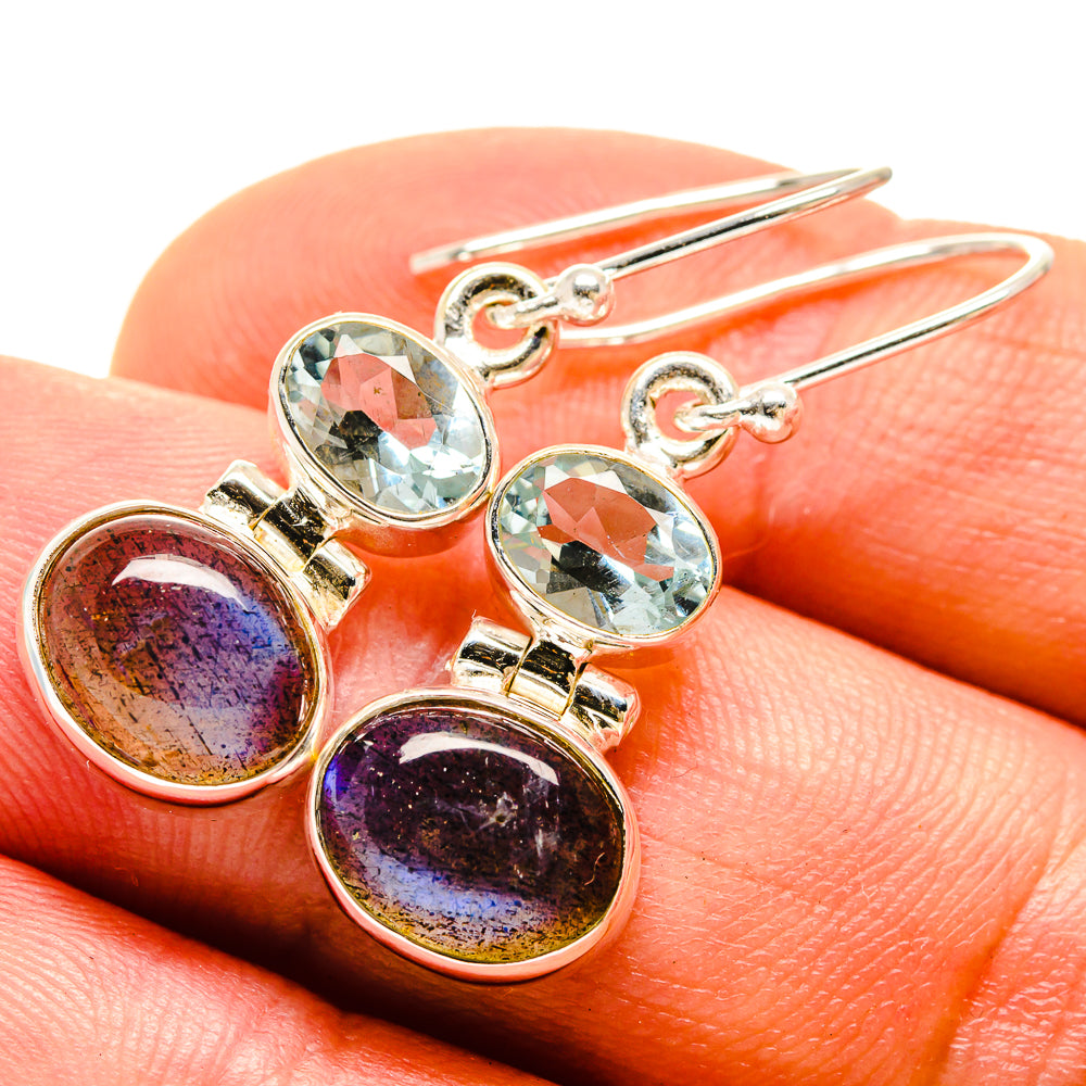 Labradorite Earrings handcrafted by Anasilvercos - EARR416263