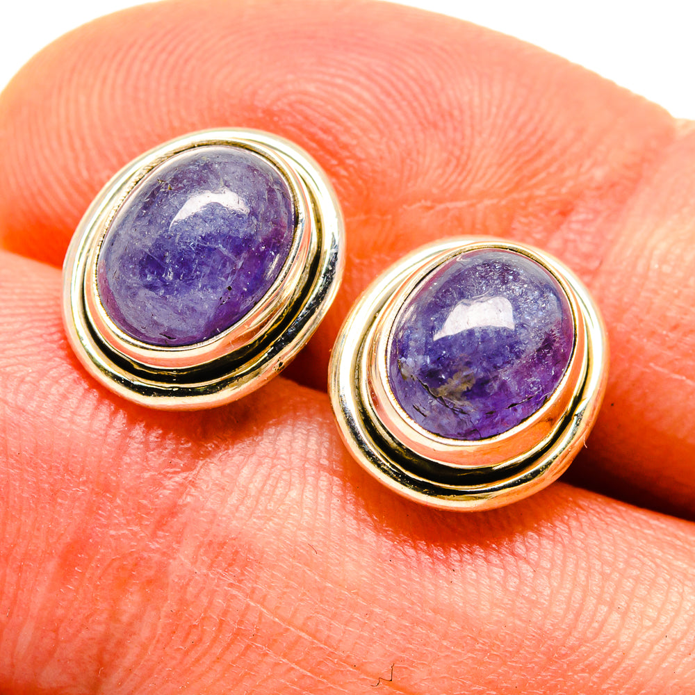 Tanzanite Earrings handcrafted by Anasilvercos - EARR416273