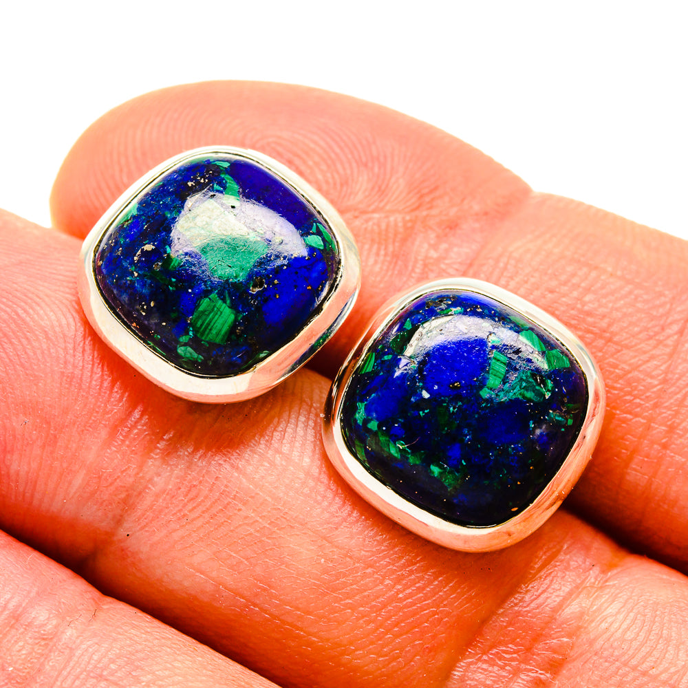 Azurite Earrings handcrafted by Anasilvercos - EARR416278