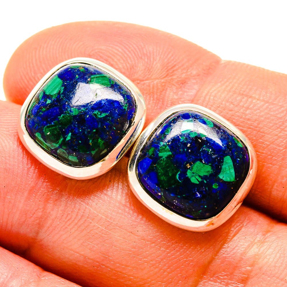 Azurite Earrings handcrafted by Anasilvercos - EARR416286