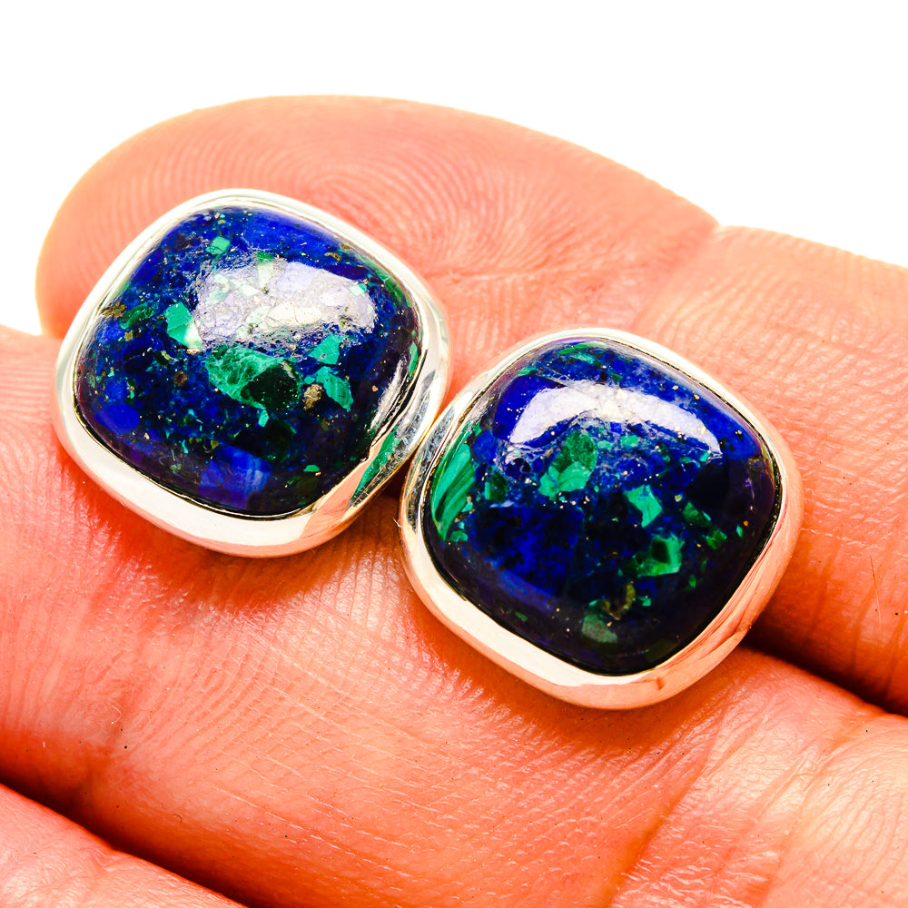 Azurite Earrings handcrafted by Anasilvercos - EARR416288