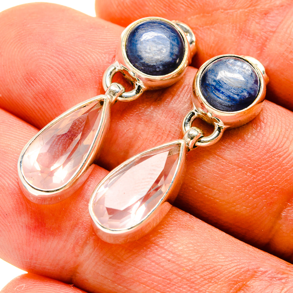 Rose Quartz Earrings handcrafted by Anasilvercos - EARR416292