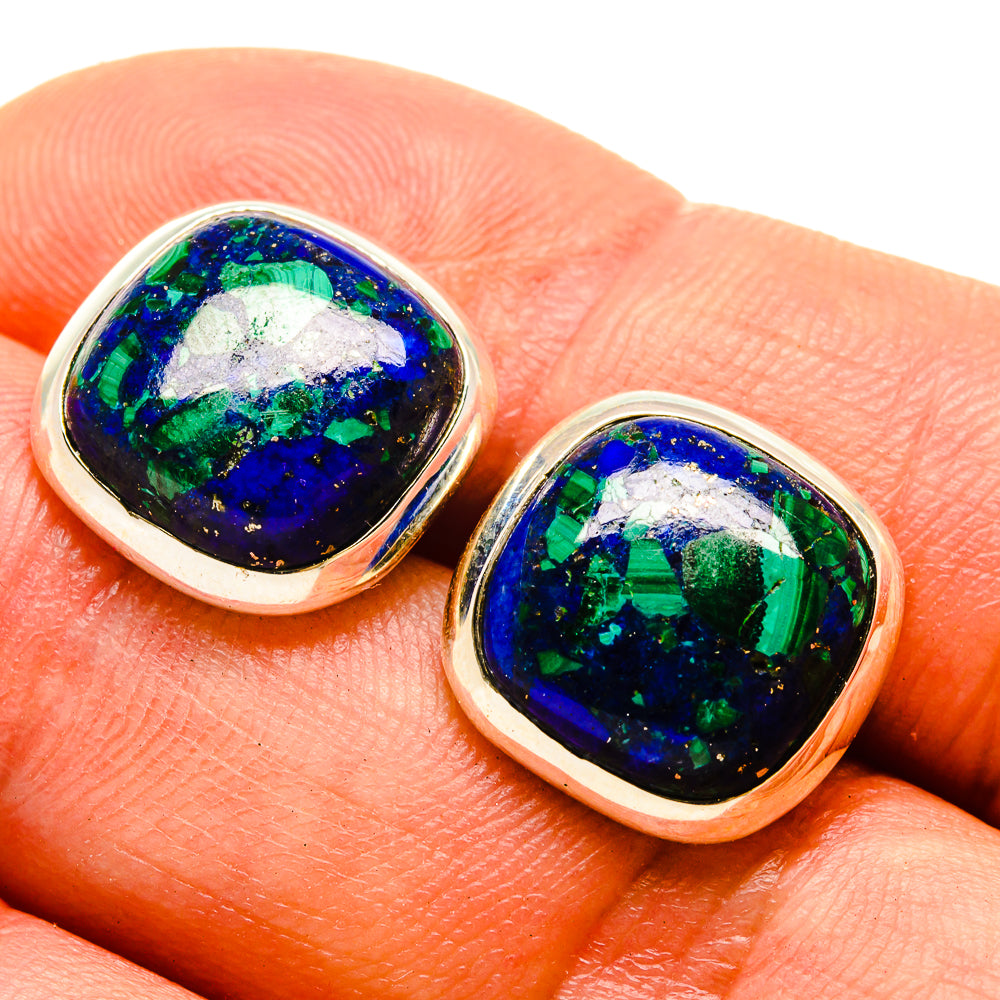 Azurite Earrings handcrafted by Anasilvercos - EARR416294