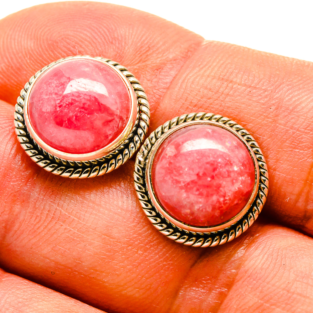 Rhodochrosite Earrings handcrafted by Anasilvercos - EARR416296