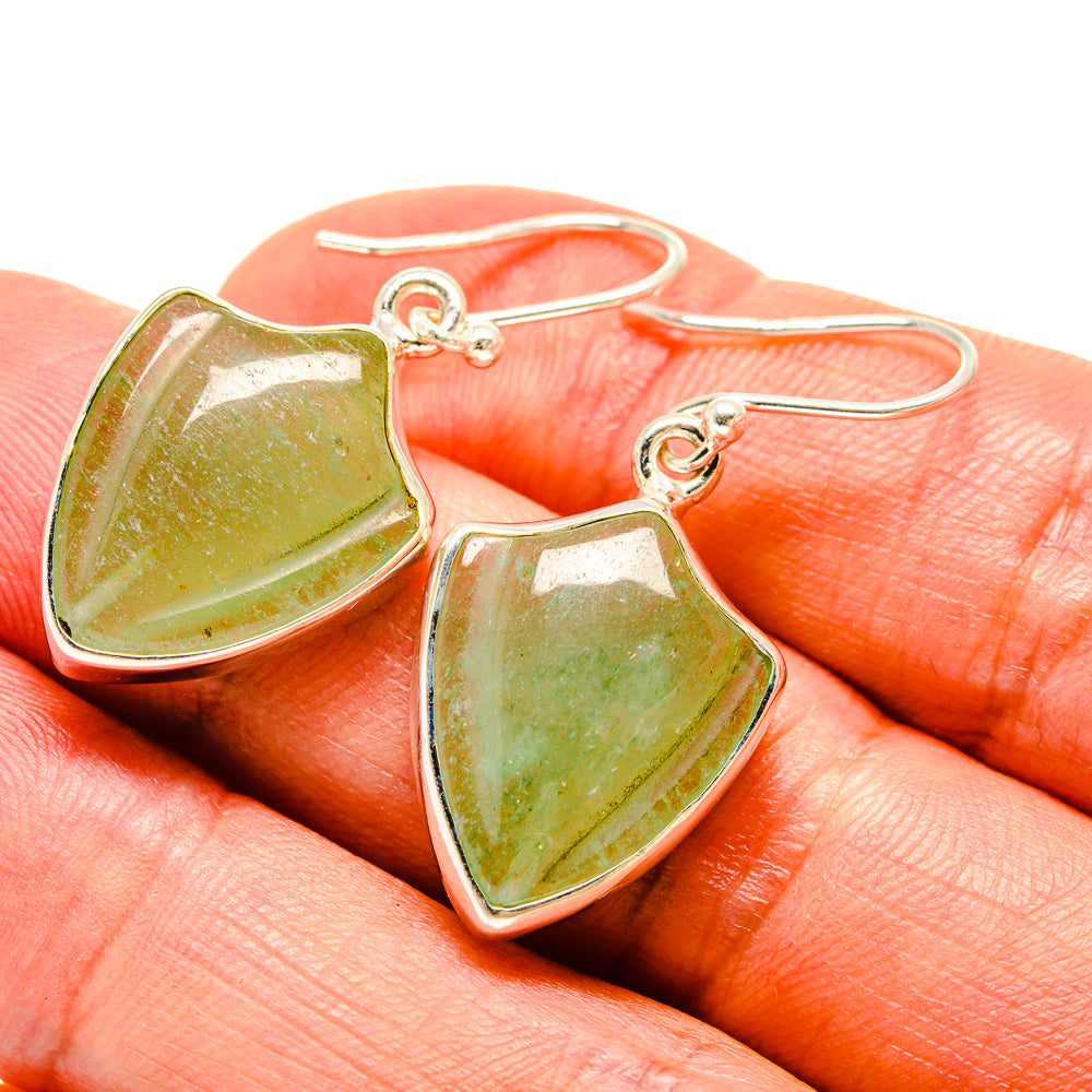 Prehnite Earrings handcrafted by Anasilvercos - EARR416302