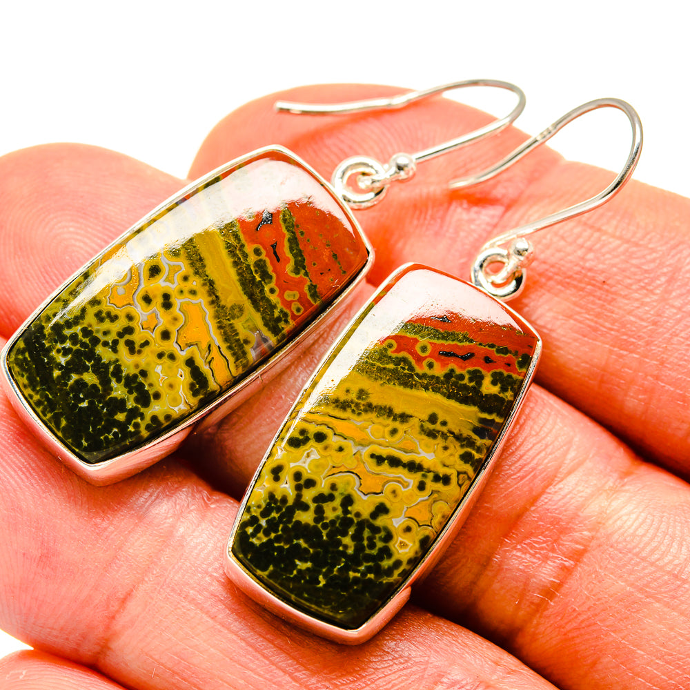Ocean Jasper Earrings handcrafted by Anasilvercos - EARR416312