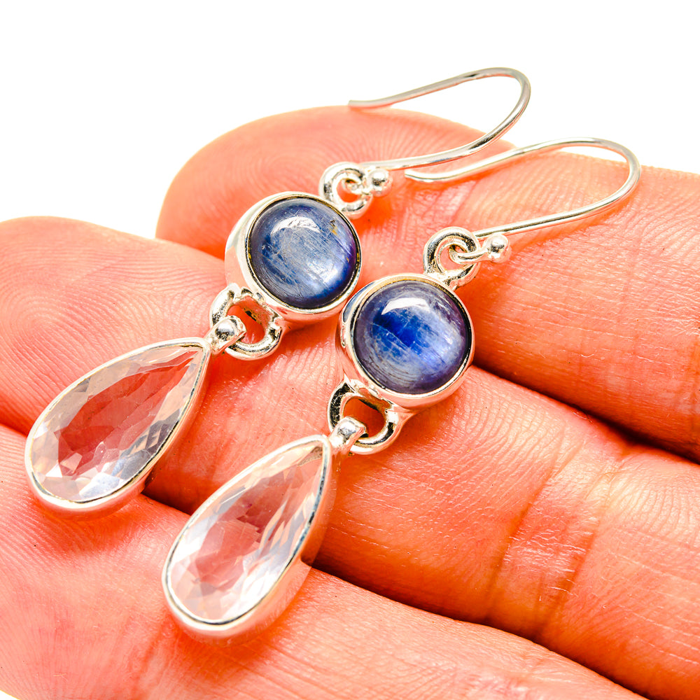 White Quartz, Kyanite Earrings handcrafted by Anasilvercos - EARR416318