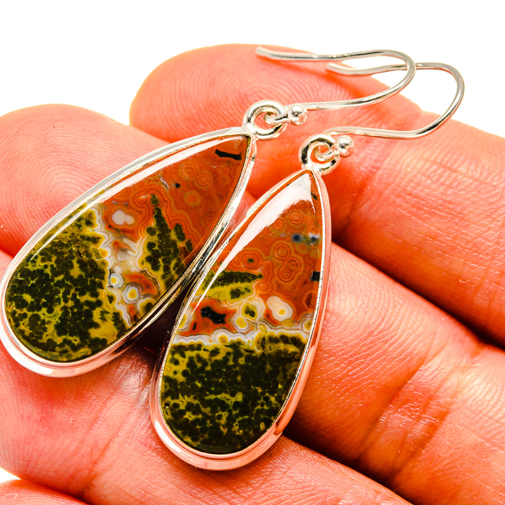 Ocean Jasper Earrings handcrafted by Anasilvercos - EARR416321