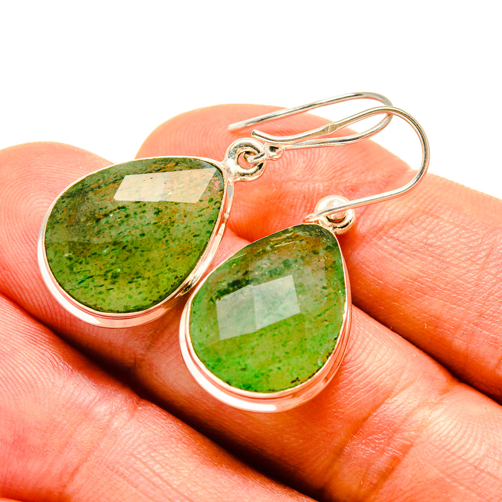 Green Aventurine Earrings handcrafted by Anasilvercos - EARR416322