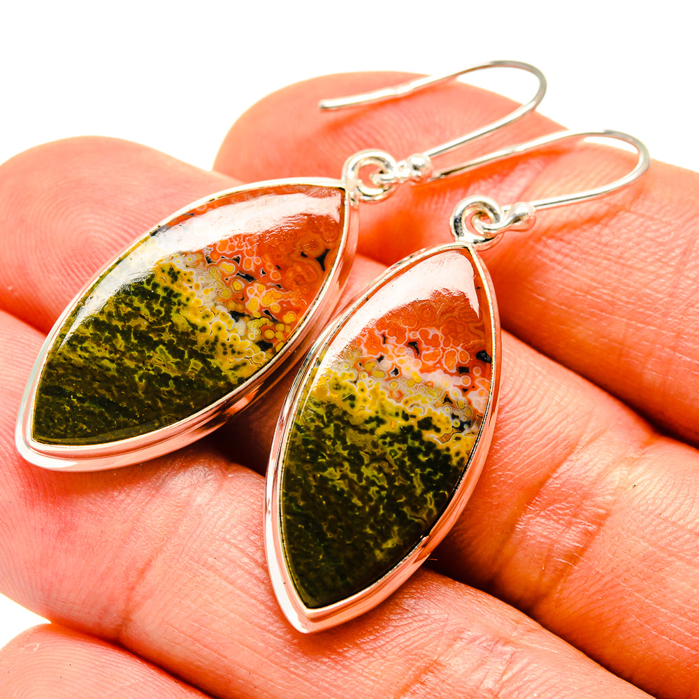 Ocean Jasper Earrings handcrafted by Anasilvercos - EARR416342