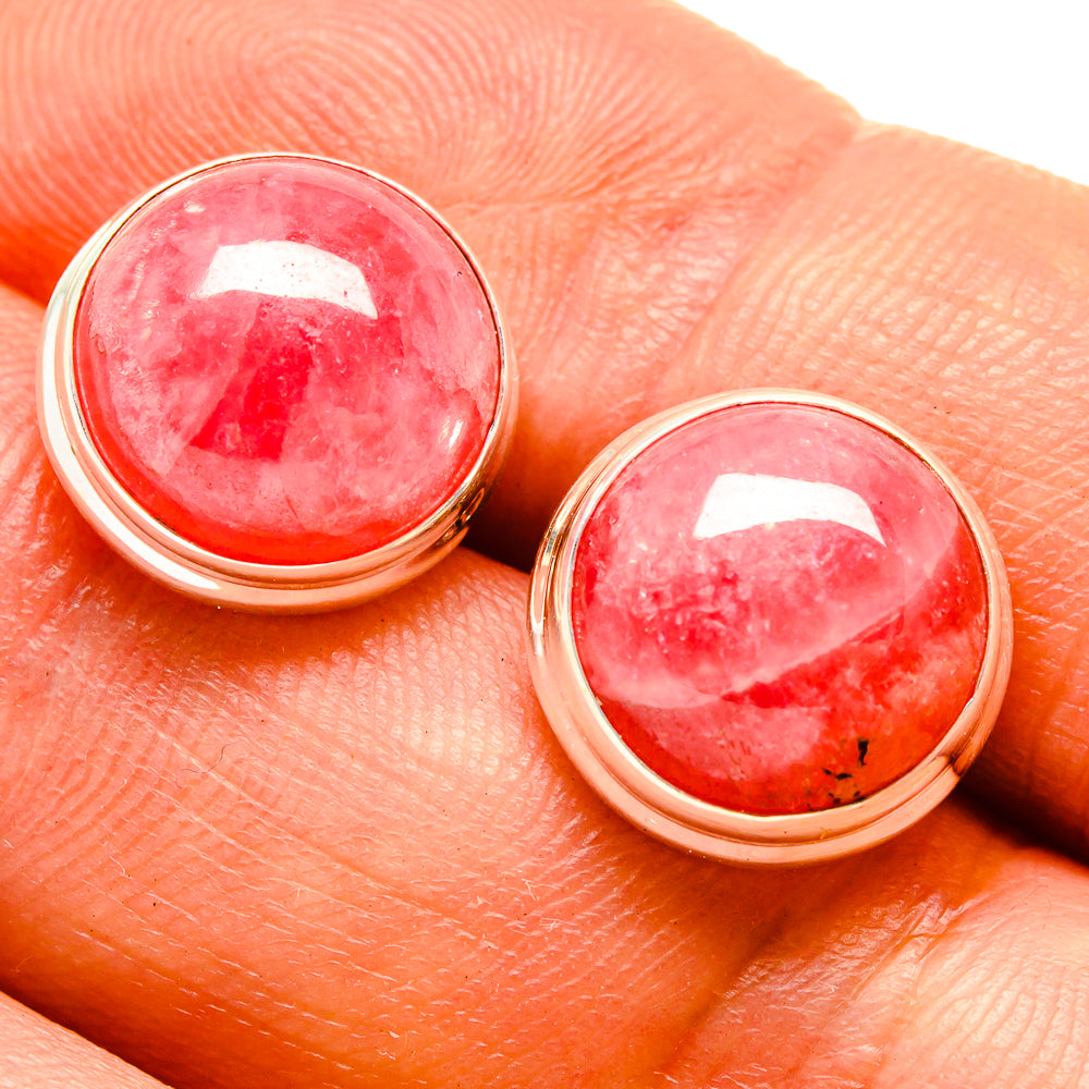 Rhodochrosite Earrings handcrafted by Anasilvercos - EARR416355