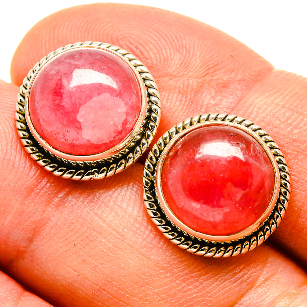 Rhodochrosite Earrings handcrafted by Anasilvercos - EARR416366
